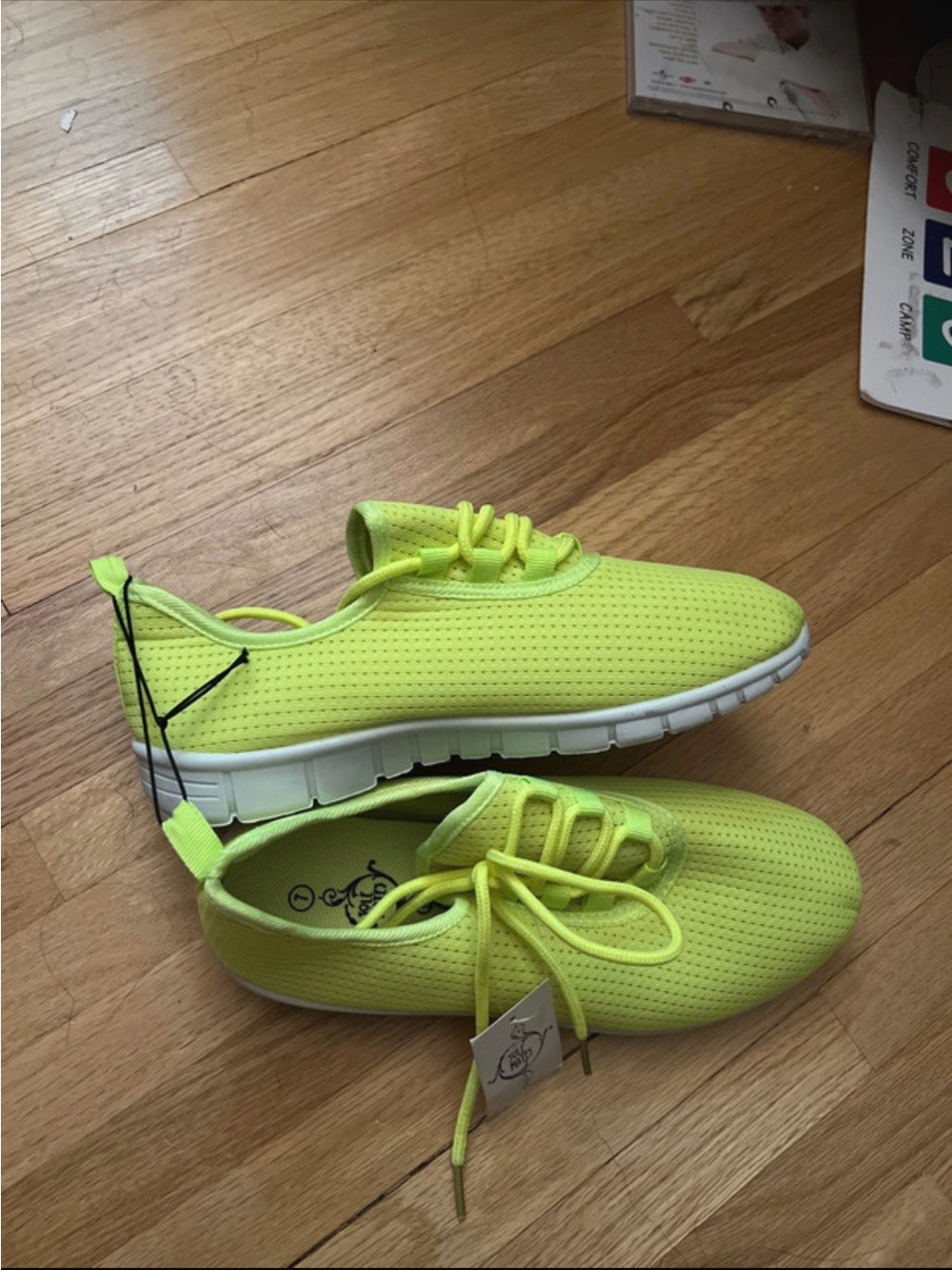 Women's Neon Yellow Breathable Sneakers